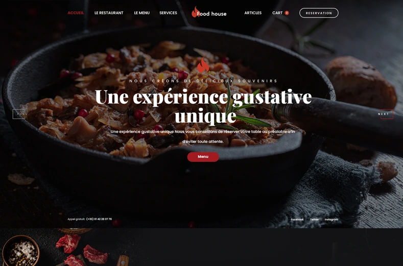 template web restaurant 